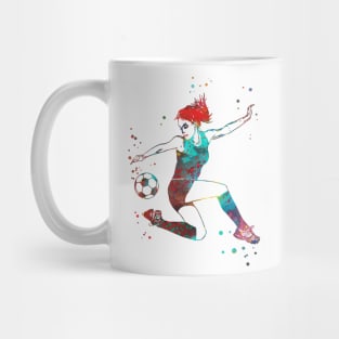 Female Soccer Player Mug